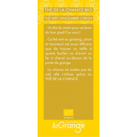 ÉTIQUETTE COFFRET - THÉ DE LA CHANCE BIO