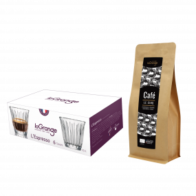 Coffret tasses l'Espresso & 1 café laGrange